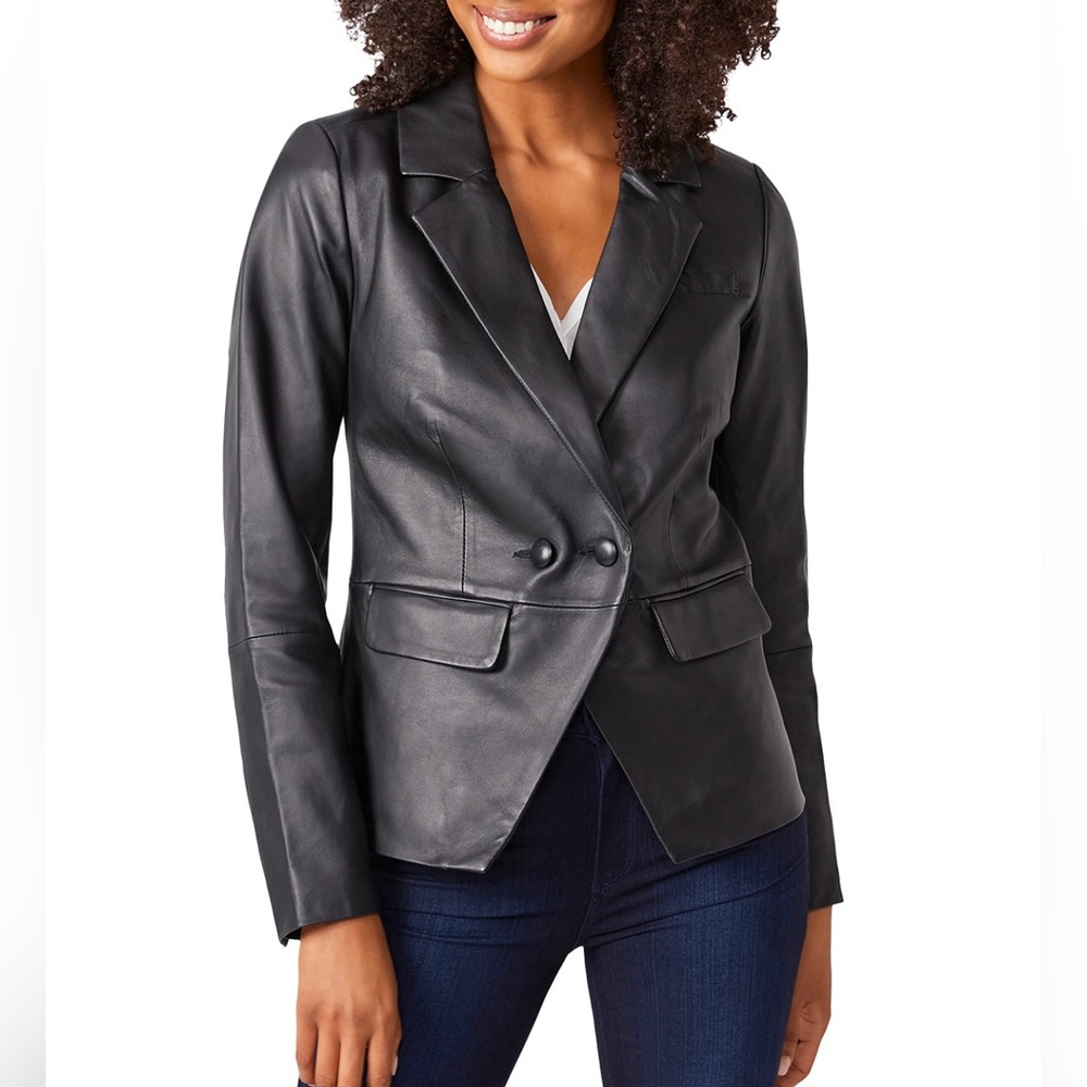 Paige Aventura leather blazer